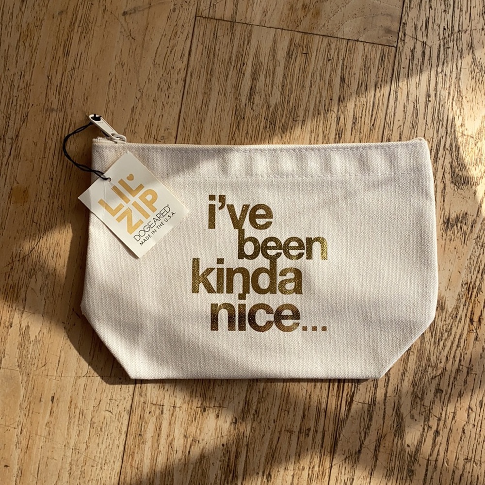 DOGEARED JEWELRY Christmas Canvas Zipper Pouch